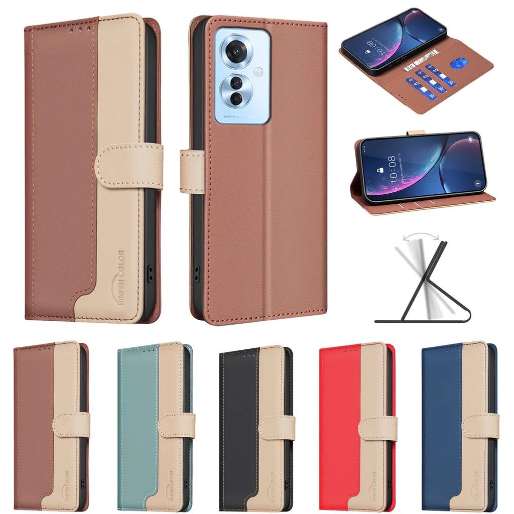 Magnetische RFID-Blockierende Flip-Lederhülle für OPPO Reno 11F 5G F23 Reno 7Z F19 4G Reno 5F F19 Pro F19 Pro Plus Reno 5Z 5G Hülle