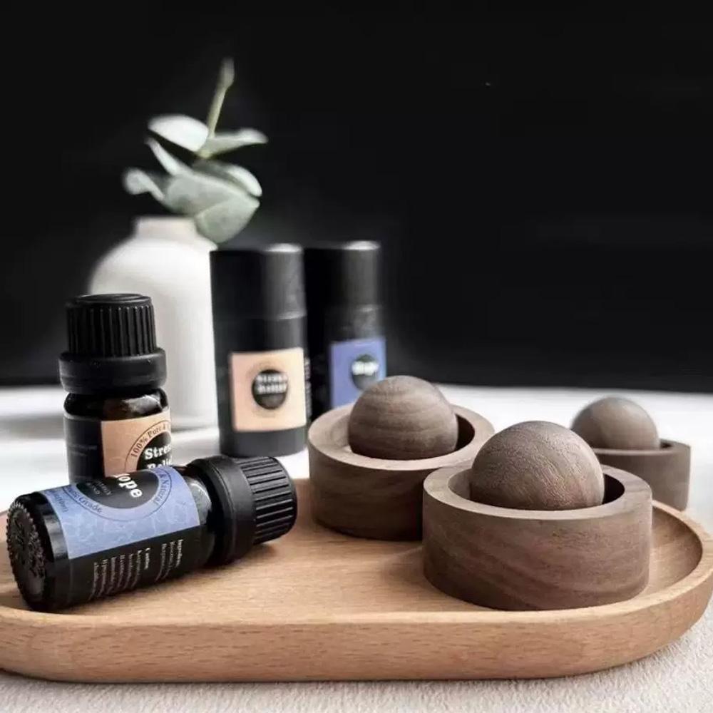 Hot Selling Solid Wood Spherical Expansion Wood Essential Oil Aromatherapy Accessories Suitable for Home and Bedroom Use