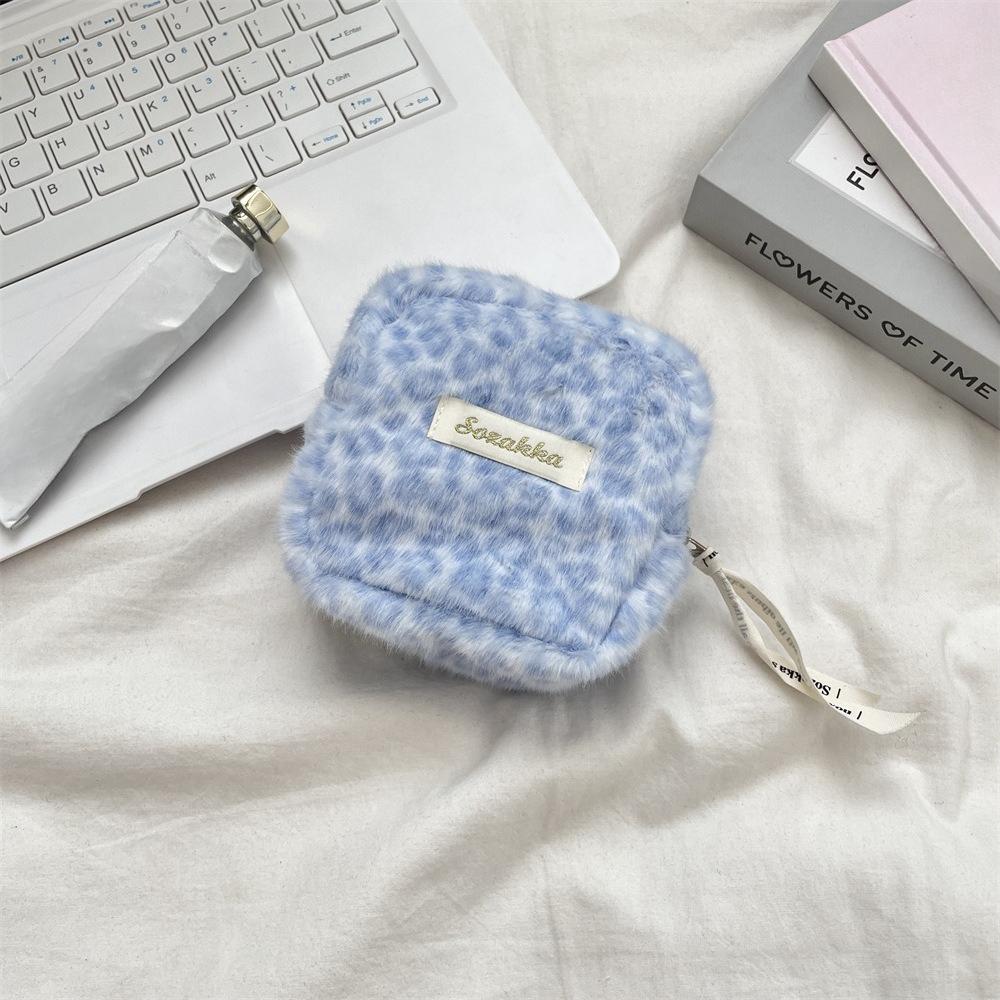 Leopard Print Makeup Bag Toiletry Bag Sanitary Pad Pouch Pad Pouch Cute Cosmetic Storage Pouch Women Small Makeup Bag Cable Case