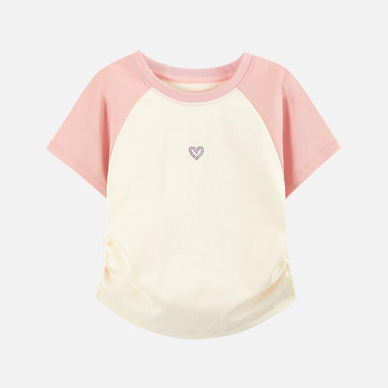 KIYA Girls' Round Neck Raglan Short Sleeve T-Shirt