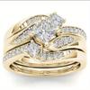 Colorful twist-embellished ring set, suitable for Valentine's Day and Christmas, dazzling, sweet holiday exclusive gift