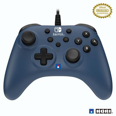 [Hivatalos Nintendo licencelt termék] HORI vezetékes Turbo Controller Nintendo Switchhez / PC-hez - sötétkék [Turbo Hold funkcióval]