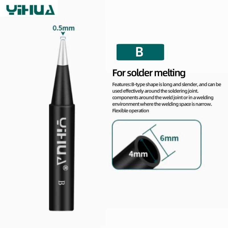 YIHUA 900M Series Soldering Iron Tips K I IS Pure Copper Lead-Free Replacement for 936 939 907 Solder Station Handle Accessories