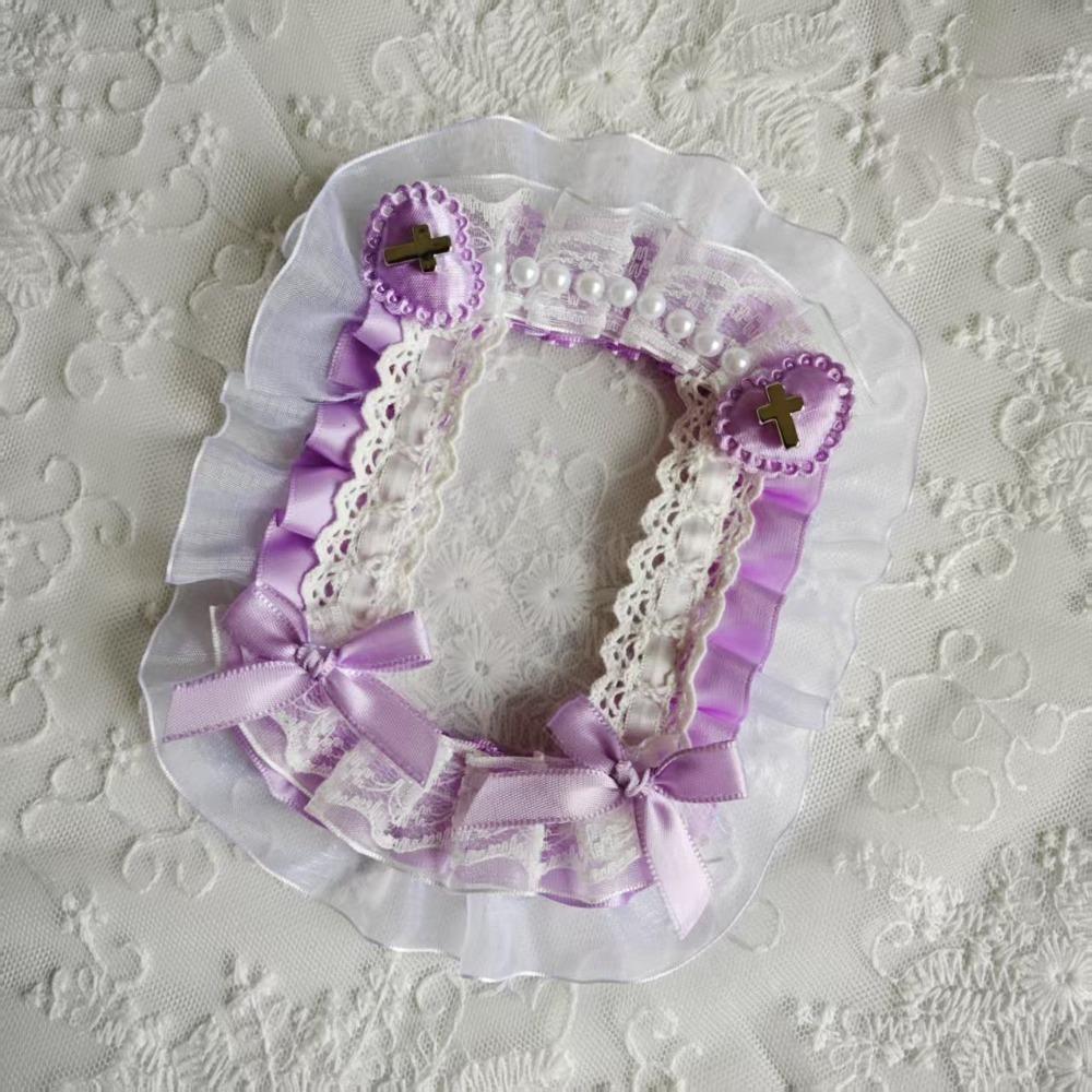 

Sweet DIY Card Holder Lolita with Ribbon Lace Photocard Case with Strap Handmade Photo Protector Case Card