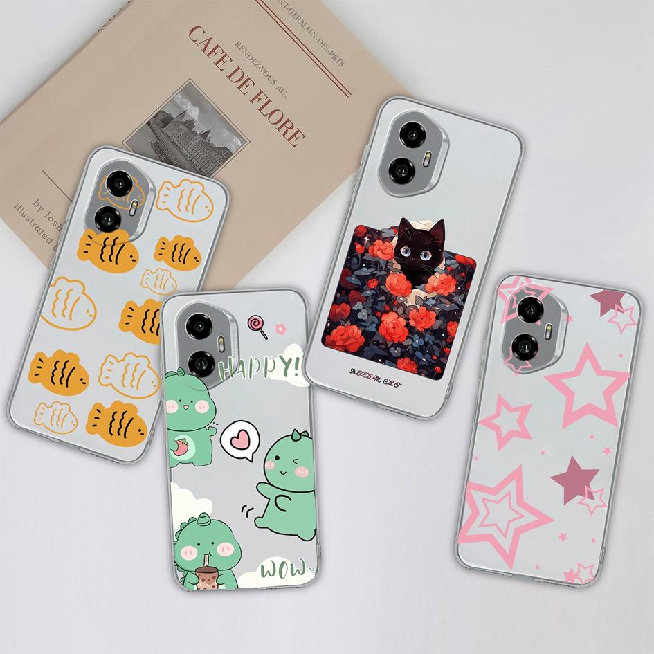 Silicone Soft TPU For Huawei Honor 300 Pro 70 200 Lite X5B Plus X6 X6B X6S X8 Back Cover Fashion Pink Bow Tie Pattern Transparent Anti Slip For Huawei