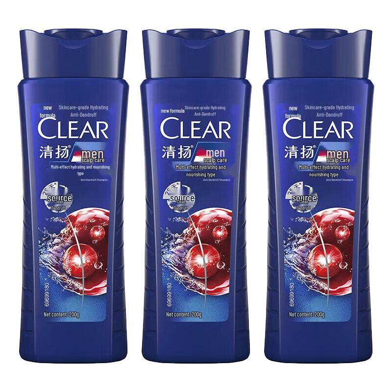 Clear Men Anti-Dandruff & Hydrating Shampoo - 4 x 200g Value Pack