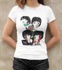 Retro The Beatles Band John Lennon McCartney T- Shirt Damen Tailliert S-XXL