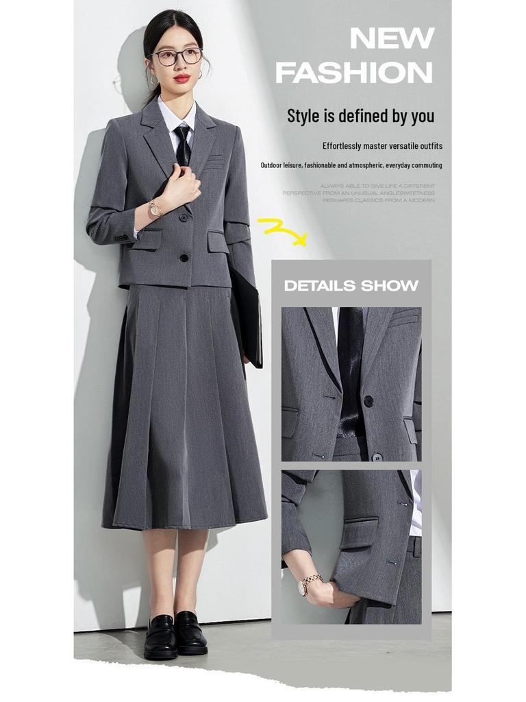 Women's Professional Suit Set - 2025 Spring/Autumn Short Blazer
