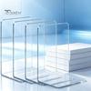 Acrylic Book Stand for Recipe 1 Pc Clear Bookend Heavy Book, Shelf Organizer, Holder Home Study L Shaped Stopper Bedroom Library Office School