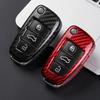 Breloczek do kluczy samochodowych A3 8p 8l A4 B6 B7 A1 A6 C5 C6 C7 C8 4f A7 S3 8v A5 B9 Tt Mk2 Q7 RS Q5 Q8 Pokrowiec Obudowa z włókna węglowego na kluczyk samochodowy