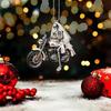Halloween 2d Acrylic Motorcycle Skeleton Bride Festive Decoration For Interior Car