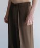 Dekkoloso Cier One-Pleat Semi-Wide Slacks [Brown]