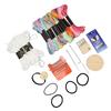Mini Loom Machine 14 Hooks 18 Colors Threads Easy Operation Portable Mini Darning Loom for Handicraft DIY Repair