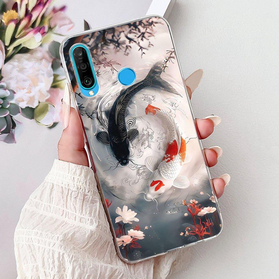 For Huawei P30 Lite P 30 P30 Pro Cool Dragon Tiger Painting Phone Case For Huawei P30 P30Pro P30lite Soft Silicone TPU Cases
