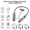 Bluetooth-compatible 5.3 Sports Headphones with LED Display Noise Cancelling Mic,Comfortable Magnetic Neckband Headphone