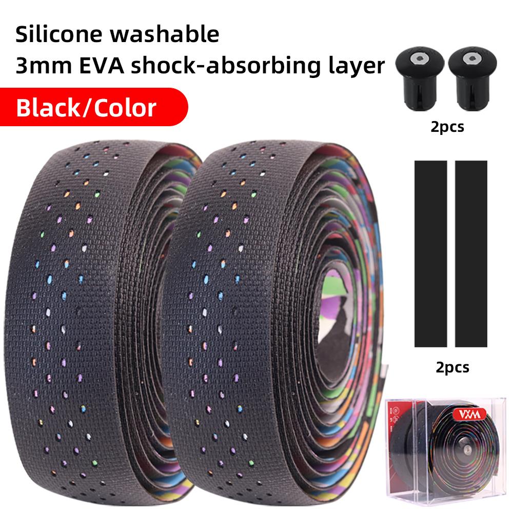 Road Bicycle Handlebar Tape Silicone Washable Non-Slip Comfort Durable Ergonomic Flexible Lightweight for Road Cycling Riders