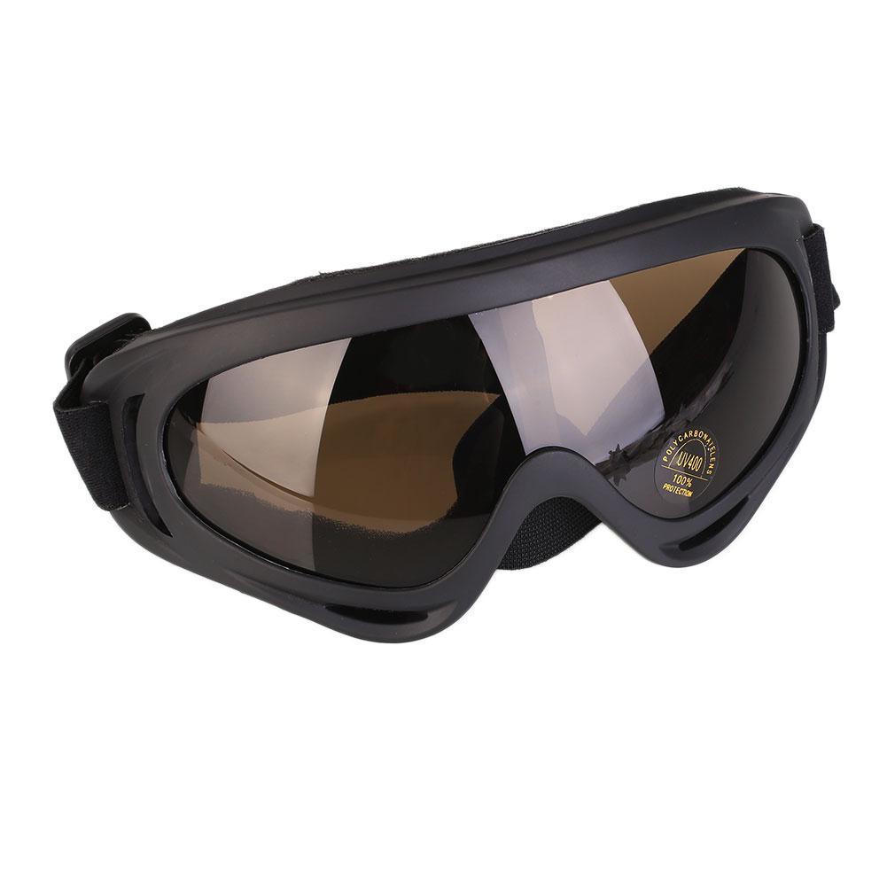 Occhiali da Sole Professionali Antivento Sovradimensionati Goggle Gommati Retrò Polarizzati da Uomo per Moto Nero Opaco