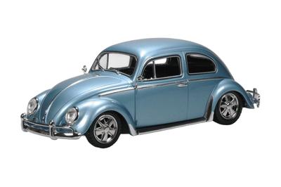 Aoshima Bunka Kyozai Rakupura Snap Kit Volkswagen Beetle Custom Scale Plastic Model Kit Co., Ltd. (AOSHIMA) No. 20CU-SS (Strato Silver) 1/32
