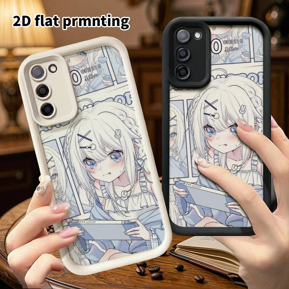 Phone Case: 2D Flat, Suitable for Samsung Galaxy A34 A35 M05 M06 S20 S22 S21 FE Plus 5G Protective Case, Fresh Cute Girl Style, Perfect Christmas and