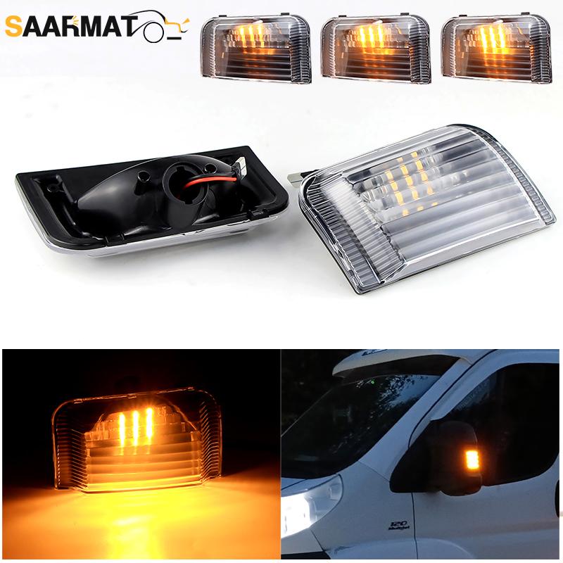 2pcs LED Dynamic Side Mirror Lights For PEUGEOT BOXER 2006-2019 For CITROEN JUMPER 2006-2019 RELAY 2006-2019 Turn Signal Lamp