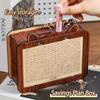 Wooden Money Saving Box Cartoon Cat Design Reusable Money Storage Bank Large Capacity with Goals Counter Piggy Bank