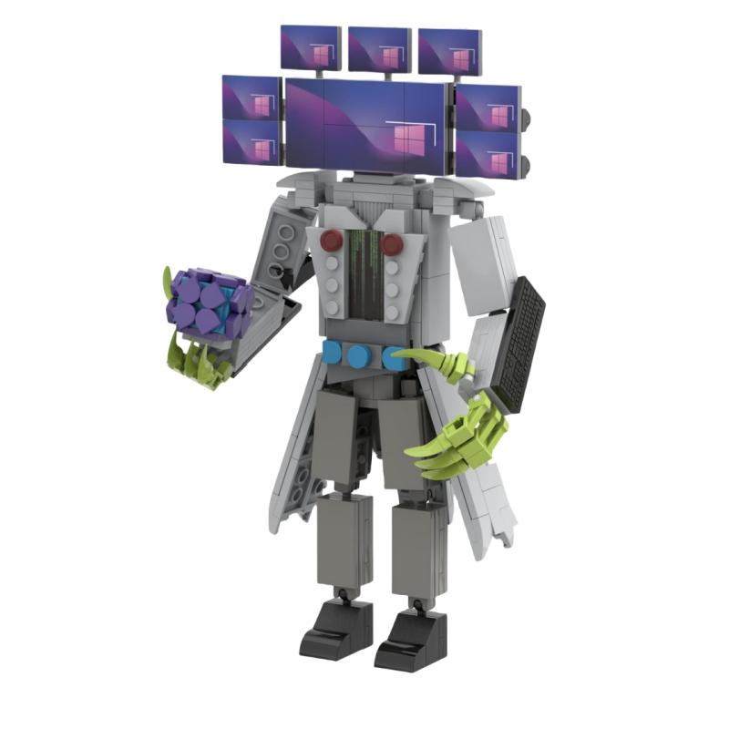 Flame Titan Audio Magnet Skibidi New Series Toilet Man Drill Male traffic Light Battle-Axe Revenge Titan Building Blocks Set