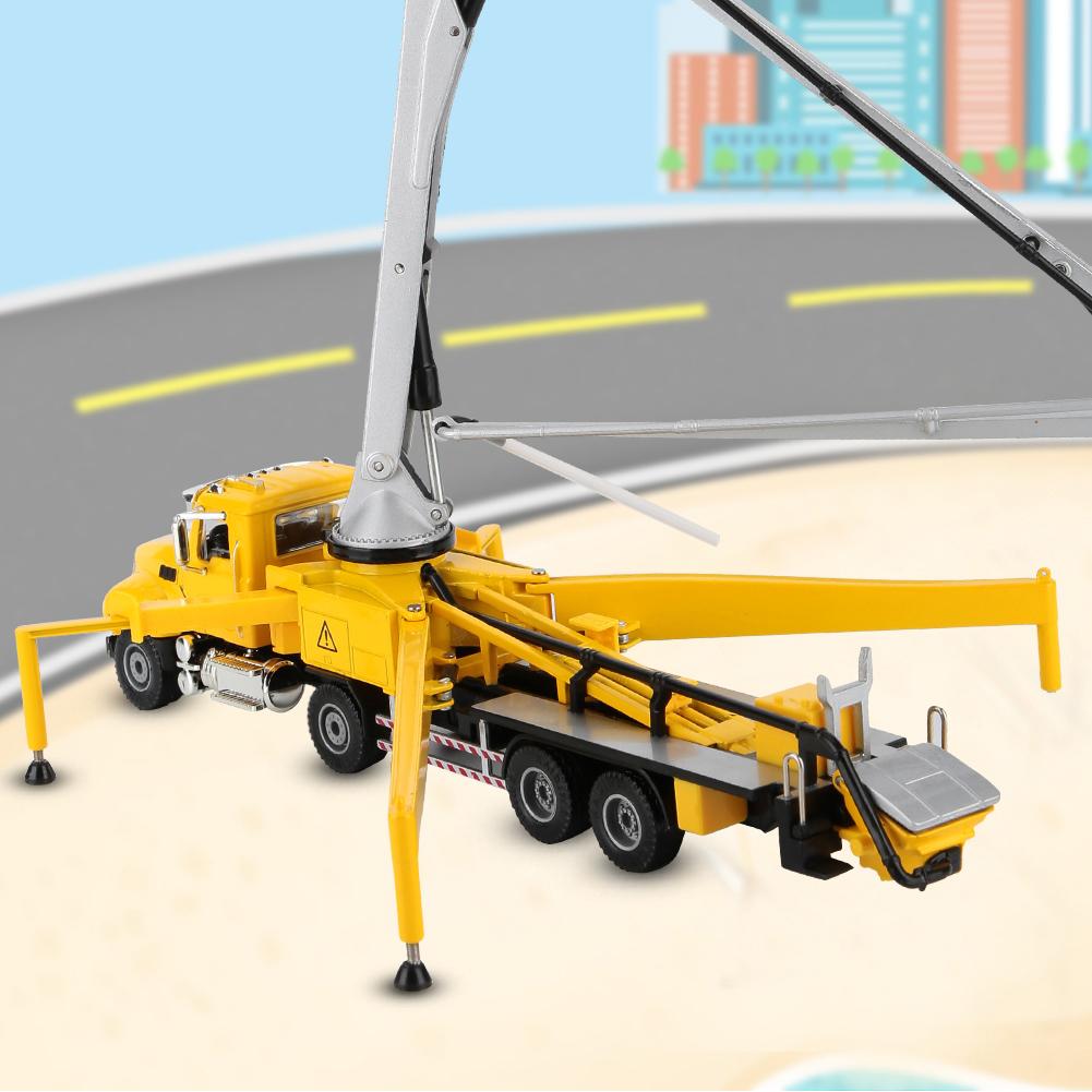 1/55 Concrete Pump Truck Model Engineering Car Alloy Vehicle Kids Toy Gift