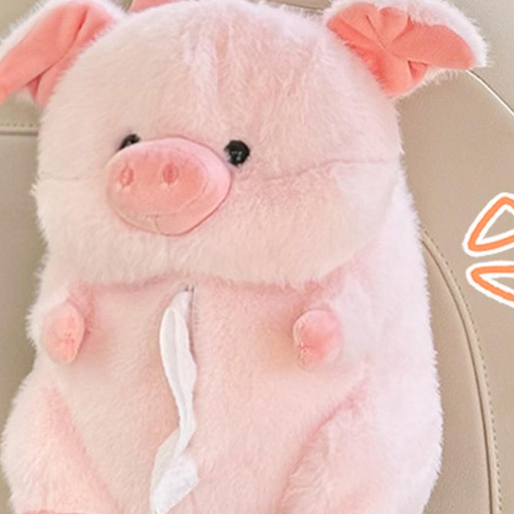 Lovely Animal Shaped Car Tissue Dispenser Paper Towel Holder with Hanging Strap Storage Bag For Home And Travel