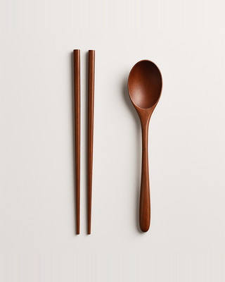 Ensemble de couverts réutilisables en bois japonais pour sushi, baguettes, cuillère, antidérapant, voyage, vaisselle pour dîner, service de table, outils de cuisine