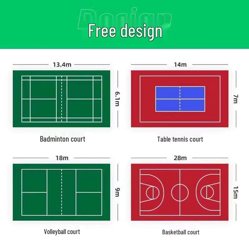 Jundingying Premium 6.0MM Sports Flooring