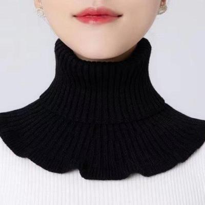 1PC Unisex Fake Turtleneck Collar Warm Autumn Winter Neck Scarf Soft Fake Collar Fashion Knitted Scarves Solid Color EMA