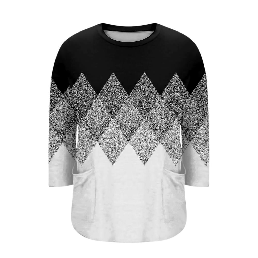 Damen Mode Übergröße Bedruckte Kurzarmbluse Für Elegantes Pendeln Und Freizeitkleidung