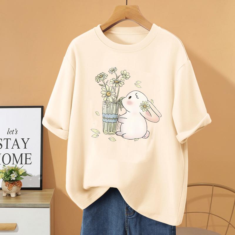 Harajuku Women cotton T Shirt Couple Tee oversized t shirt y2k top Sleeve Shirt Fashion Loose cotton Tops graphic t shirts