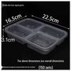 BOUSSAC Disposable PP Plastic Meal Prep & Takeout Containers