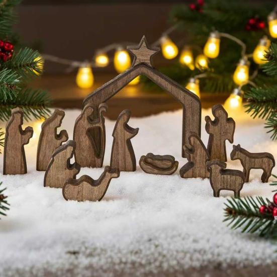 Wooden Empty Tomb Easter Decoration Jesus Resurrection Scene Table Sign Home Office Table Shelf Catholic Religious Ornament Christian Gifts