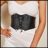 Corset Fashion Girdle Black Gothic Lolita Accessory BT549 [White Fang] Lace-up Women's (Black)