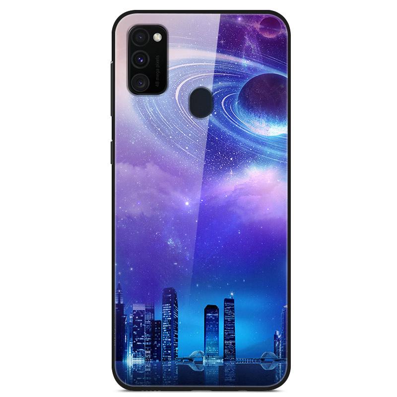Popular Case For Samsung Galaxy M31 Case Tempered Glass Back Cover Case For Samsung M30s A21s M21 M31s A71 A51 Case Funda Coque