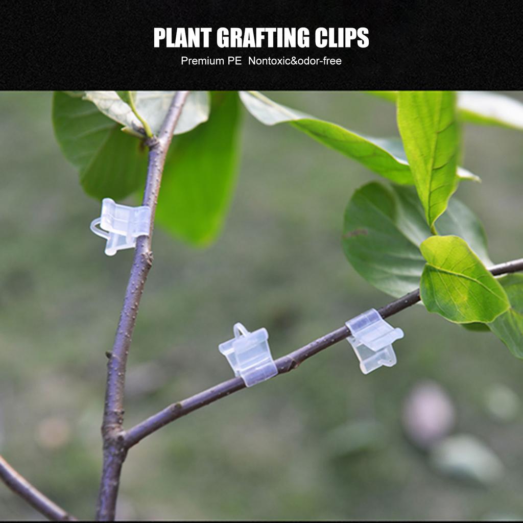 100PCs Grafting Clips PE Plant Grafting Clips Mini Gardening Tools Tomato Seedling Grafting Clip Eggplant Grafting Clamp For Vine Vegetable Seedling
