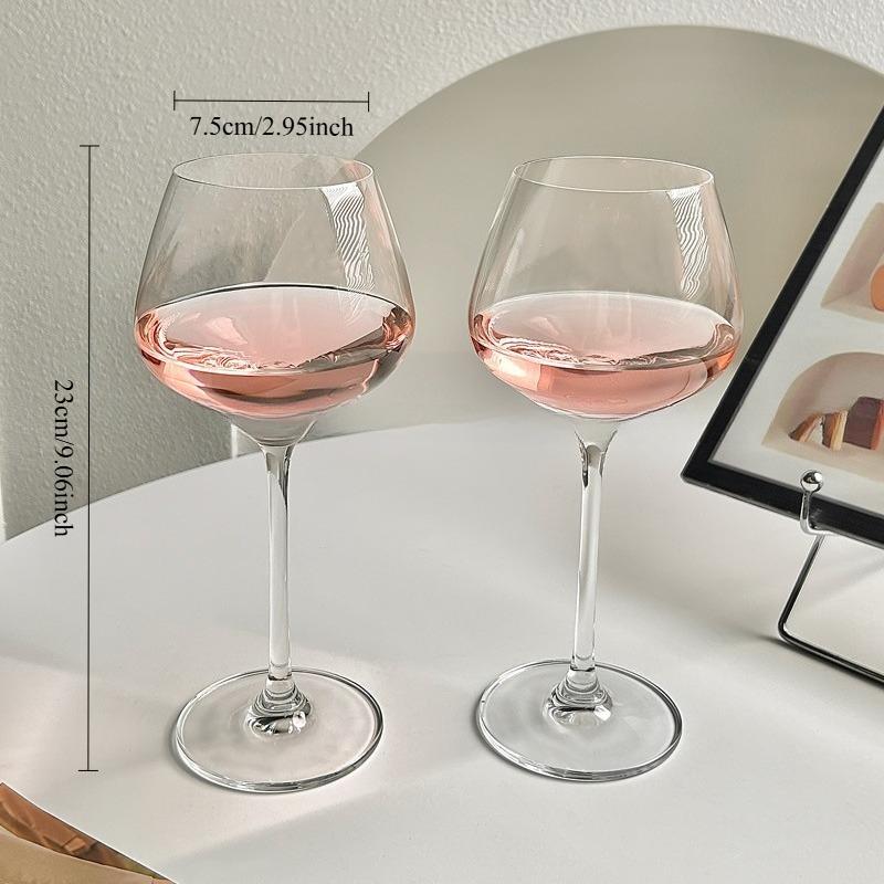 Set di Bicchieri da Vino Borgogna Stile Europeo Calice Ampio Gambo in Vetro di Cristallo per la Casa la Sala da Pranzo la Festa di Matrimonio Eleganti Bicchieri da Bevanda