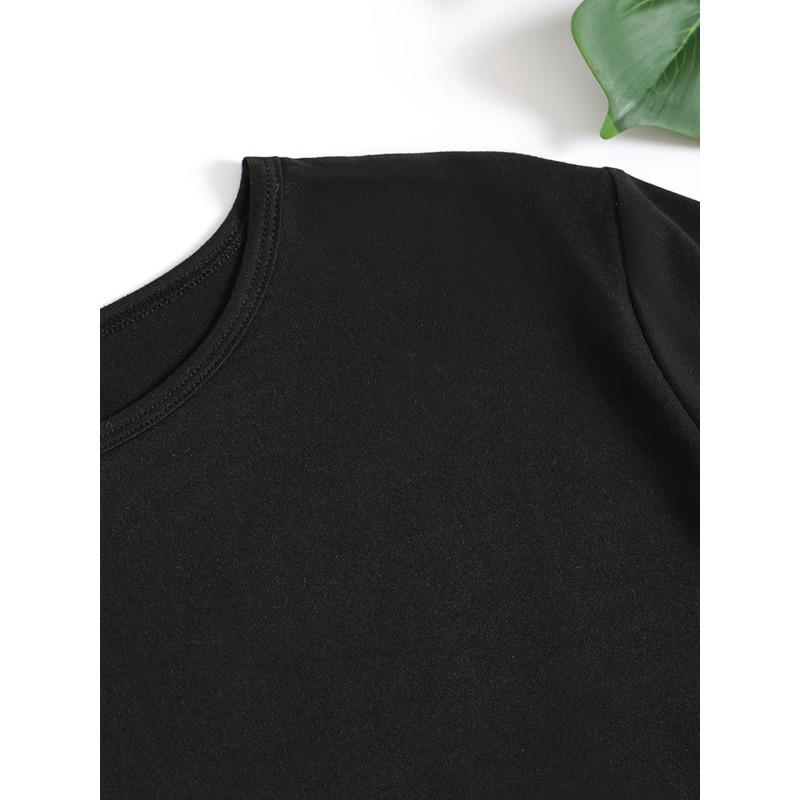 T-shirt à Col Rond Imprimé Géométrique Héritage Africain Grande Taille Femme Tricot Polyester Légèrement Extensible Pull Manches Courtes Toutes Saisons Haut Décontracté