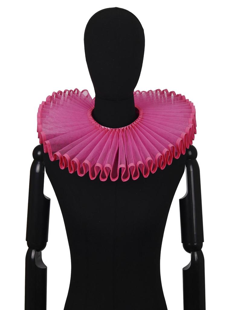 Aristocratic Literary Fake Ruff Collar - Colorful Retro Exaggerated Portrait Prop