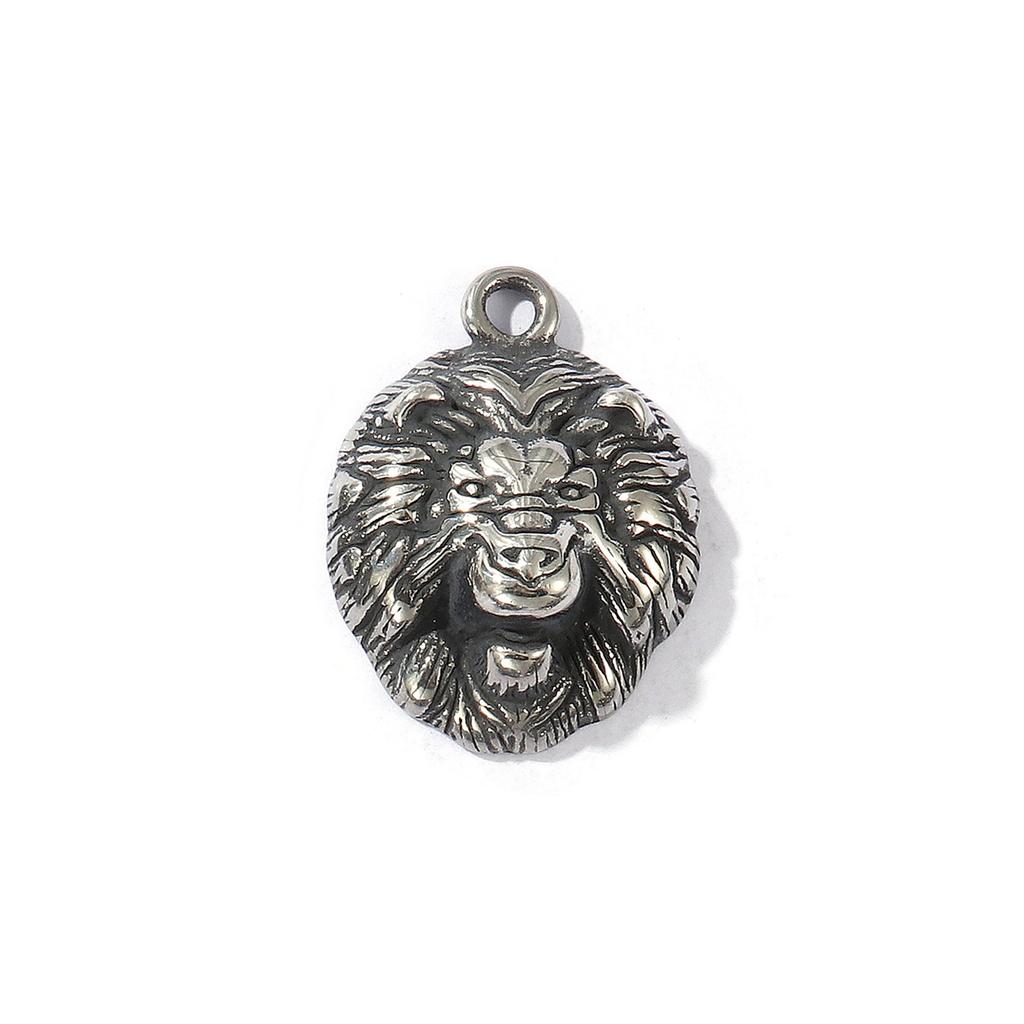 1 Stück 304 Edelstahl Anhänger Antik Silber Farbe Löwenkopf / Wolfskopf / Tigerkopf Anhänger Für DIY Halskette Schmuckherstellung