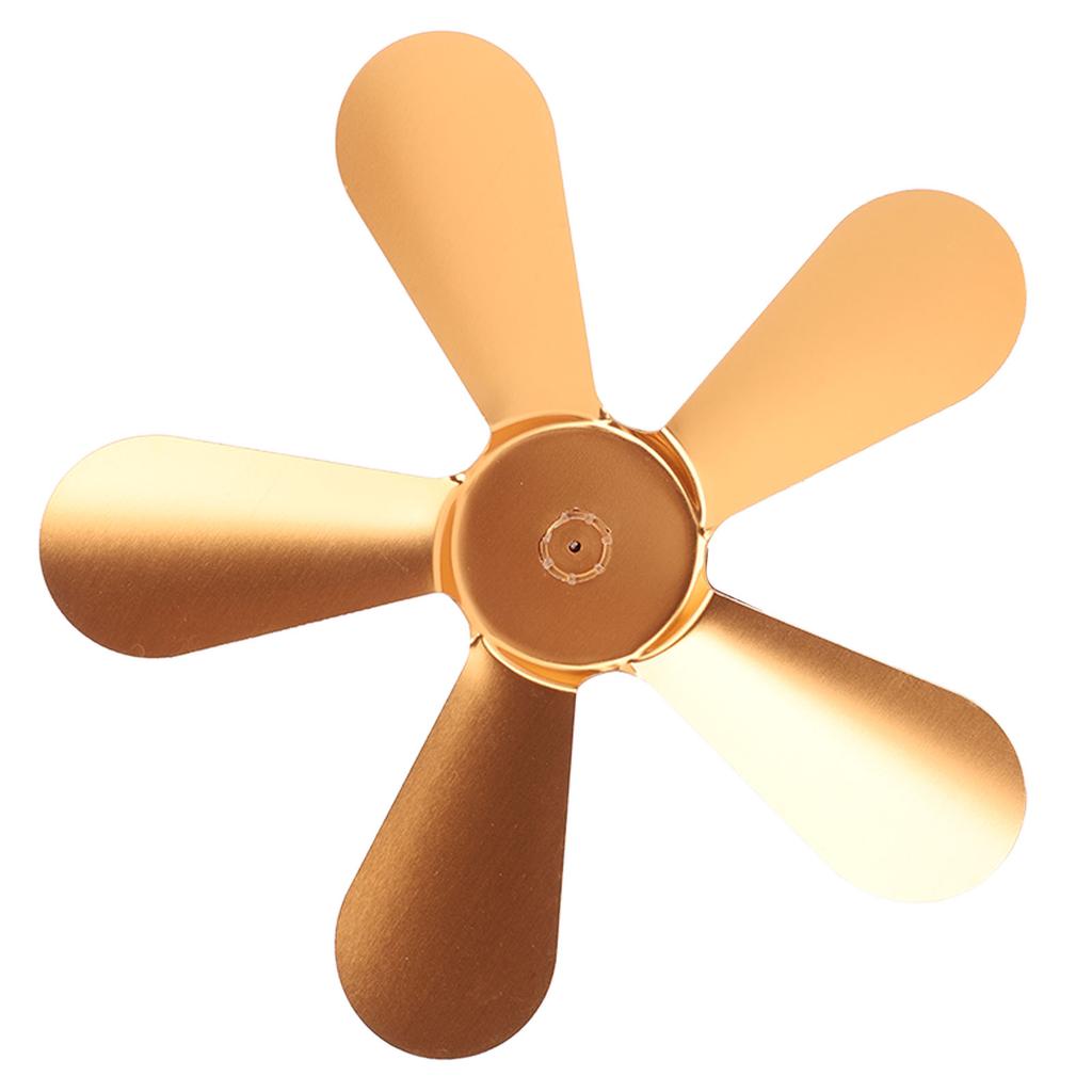 5 Pás Ventilador de Fogão Pás de Liga de Alumínio Alimentado a Calor Pás de Ventilador de Fogão Substituição para Lareira