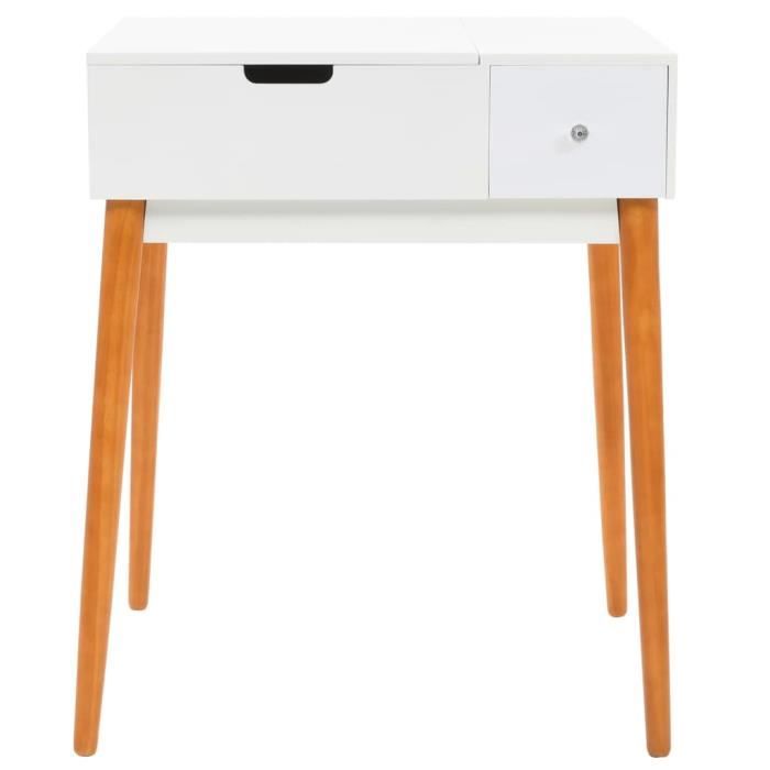 VidaXL Coiffeuse avec miroir MDF 60 x 50 x 86 cm