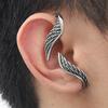 Retro Angel Wing Non - Pierced Ear Clips Stainless Steel Earrings for Men Women Punk Gothic Edgy  Halloween Accessories