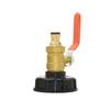 IBC Tank Adapter Valve S60 x 16mm Nipple Tap Quick Connect Brass Metal Watering Pipe Fitting For 1000L Outdoor Rainwater Bucket