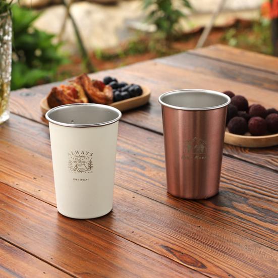 Stainless Steel Drinking Cup Heat-Resistant Rustproof Food Grade Dishwasher Safe Outdoor Camping Beer Tea Cup Coffee Mug