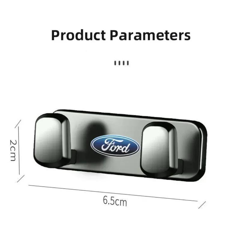 Nowa Naklejka Samochodowa 2026 Ford Nowy 2025 Gorące Akcesoria Wnętrza Samochodu Haczyki do Przechowywania ze Stopu Cynku Do Ford S MAX Ranger Focus Fiesta Mond