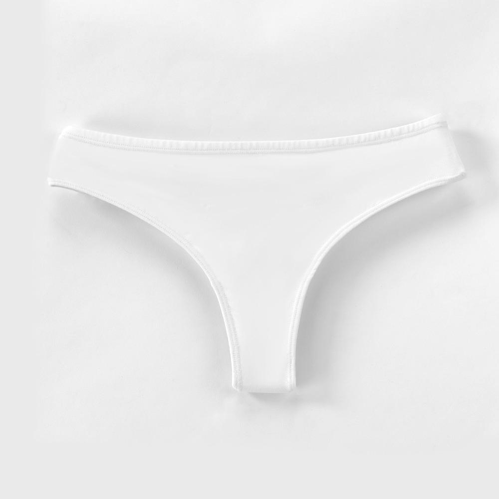 Women's Sensual Brazilian Briefs Low-Rise Solid-Colour Invisible Thong Form-Fitting for a Flattering Silhouette
