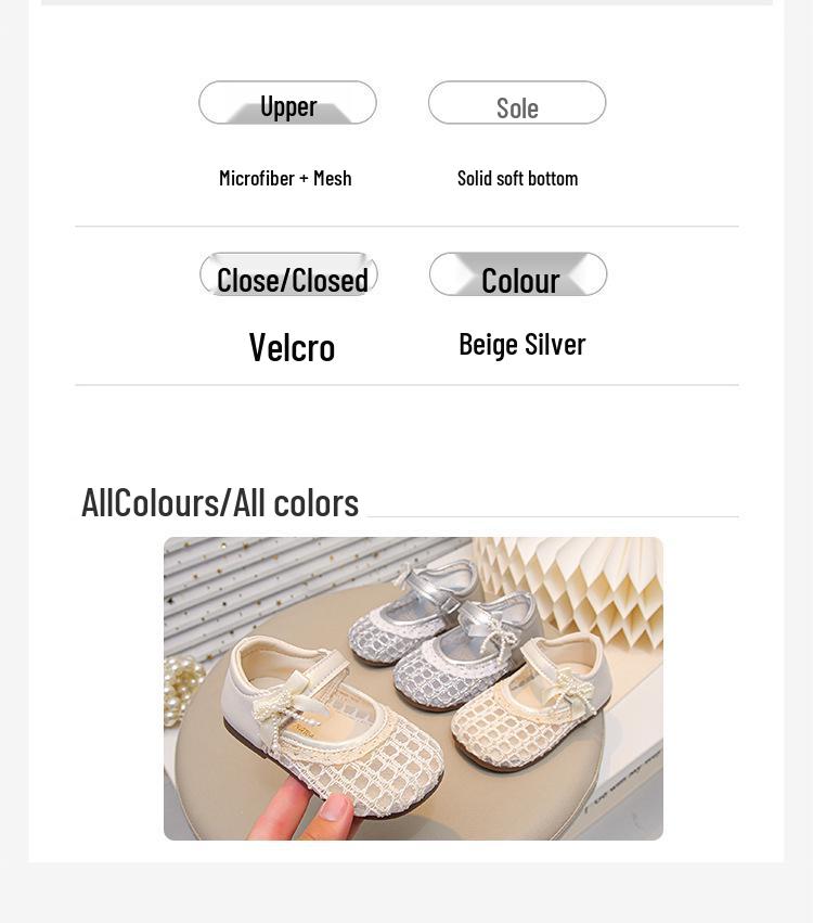 Lace Princess Girls' Korean Style Mary Jane Performance Sandals - Soft Sole Spring/Summer Baby Walker Shoes